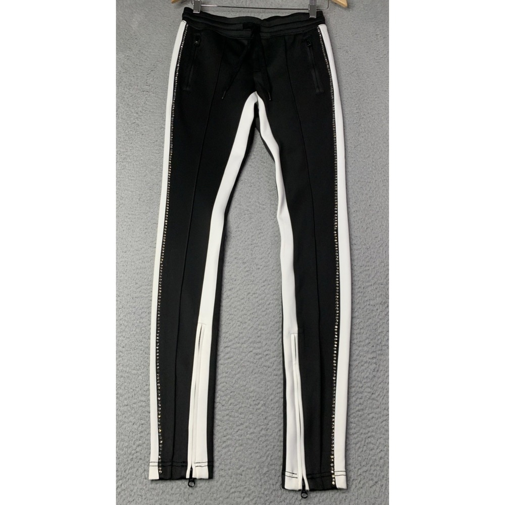 New Pam & Gela Tack Pants Womens P Waist 28" Rhinestones Racing Stripe NWT